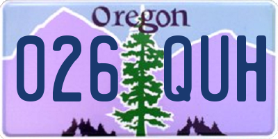 OR license plate 026QUH