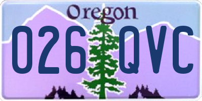 OR license plate 026QVC