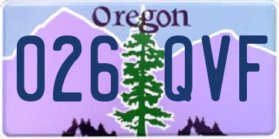 OR license plate 026QVF