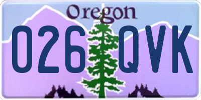 OR license plate 026QVK