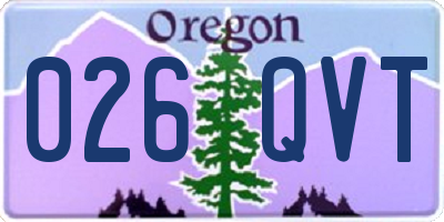 OR license plate 026QVT