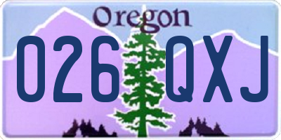 OR license plate 026QXJ