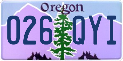 OR license plate 026QYI