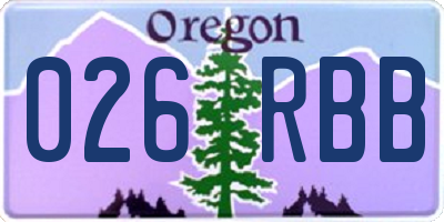 OR license plate 026RBB