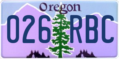 OR license plate 026RBC