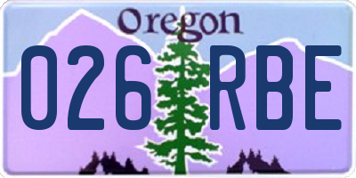 OR license plate 026RBE