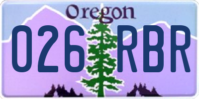 OR license plate 026RBR
