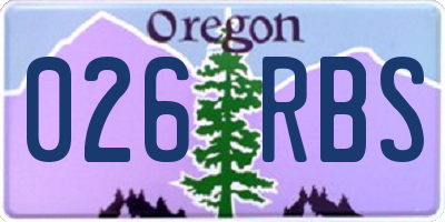OR license plate 026RBS