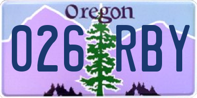 OR license plate 026RBY