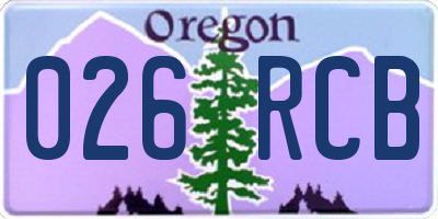 OR license plate 026RCB