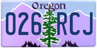 OR license plate 026RCJ