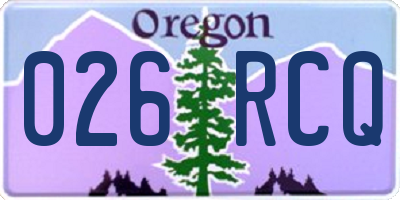 OR license plate 026RCQ