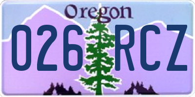OR license plate 026RCZ