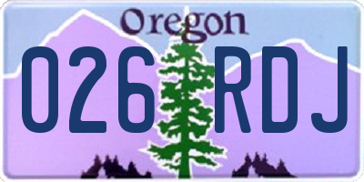 OR license plate 026RDJ