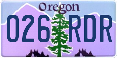 OR license plate 026RDR