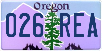 OR license plate 026REA