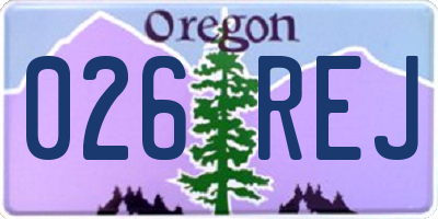 OR license plate 026REJ