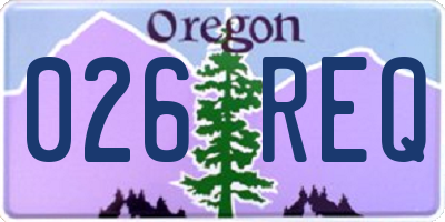 OR license plate 026REQ