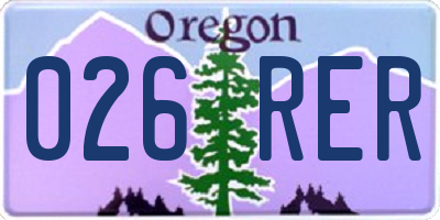 OR license plate 026RER