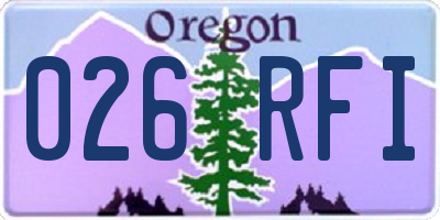 OR license plate 026RFI
