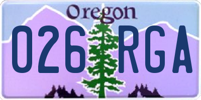 OR license plate 026RGA