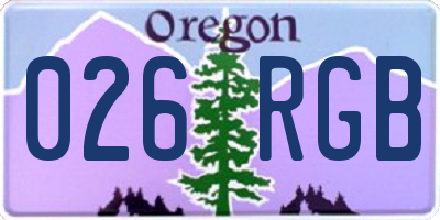 OR license plate 026RGB