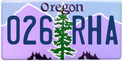 OR license plate 026RHA