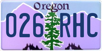 OR license plate 026RHC