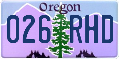 OR license plate 026RHD
