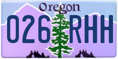 OR license plate 026RHH