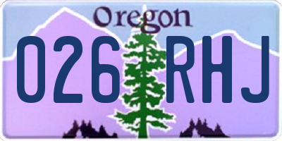 OR license plate 026RHJ