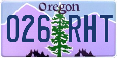 OR license plate 026RHT