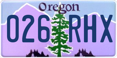OR license plate 026RHX