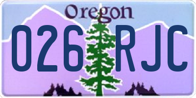 OR license plate 026RJC