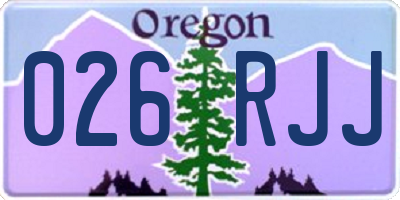 OR license plate 026RJJ