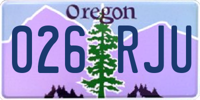 OR license plate 026RJU