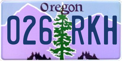 OR license plate 026RKH