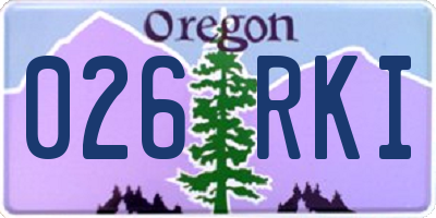 OR license plate 026RKI