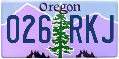 OR license plate 026RKJ
