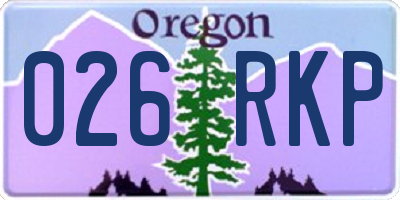 OR license plate 026RKP