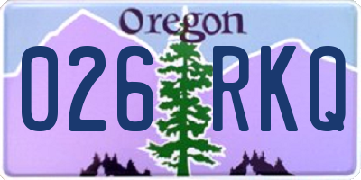 OR license plate 026RKQ