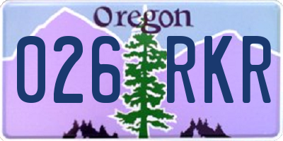OR license plate 026RKR