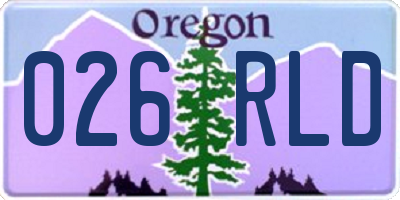 OR license plate 026RLD