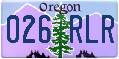 OR license plate 026RLR