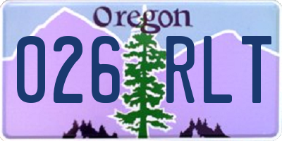 OR license plate 026RLT