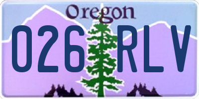 OR license plate 026RLV
