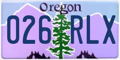 OR license plate 026RLX