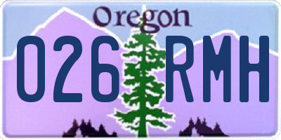 OR license plate 026RMH