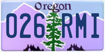 OR license plate 026RMI