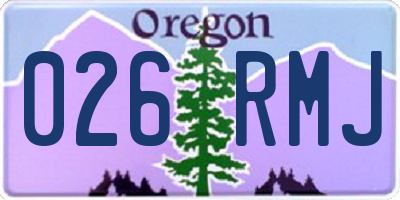 OR license plate 026RMJ